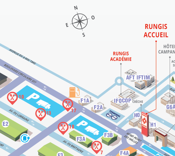 Le Parking Poids Lourds avec services du Marché de Rungis 1